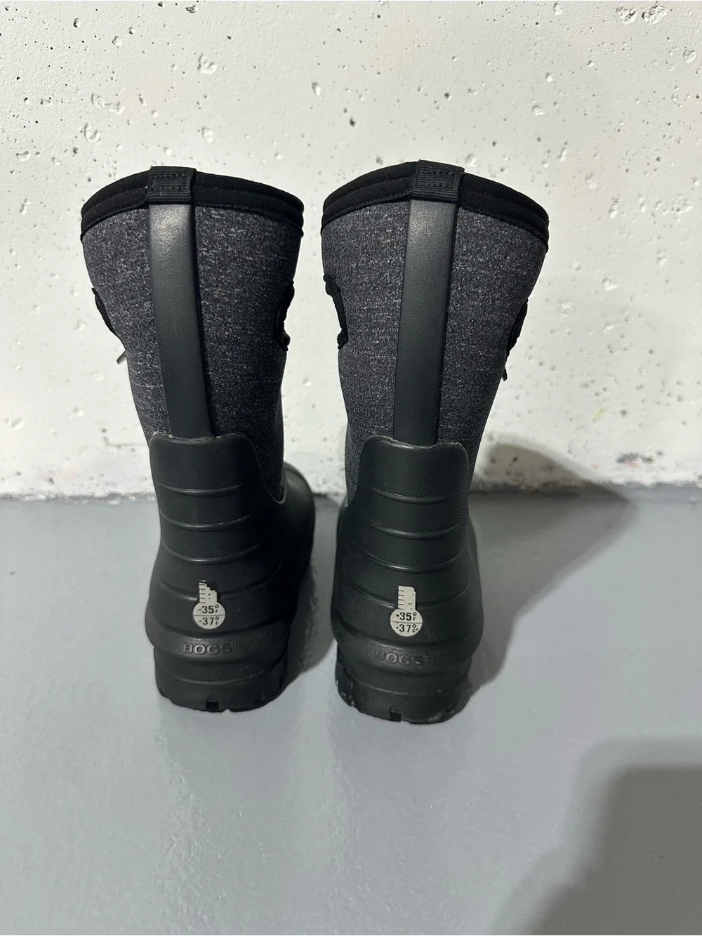 Bogs Kids Black Tall Waterproof Handle Boots